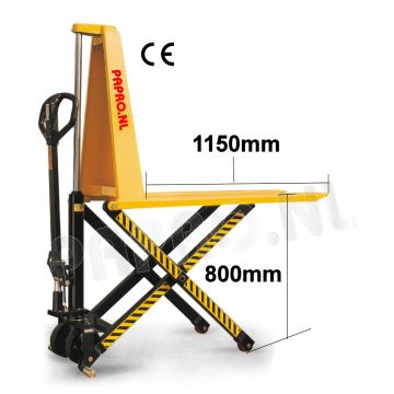 Hoogheffende schaarhefwagen 1000 kg